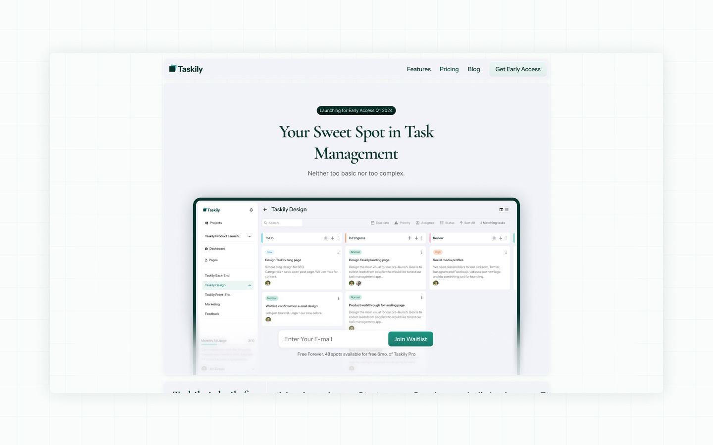 Landing page design draft 1