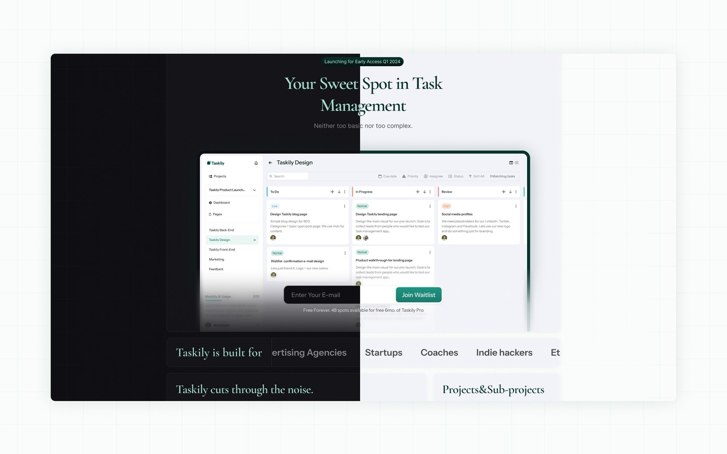Light and dark mode UI preview