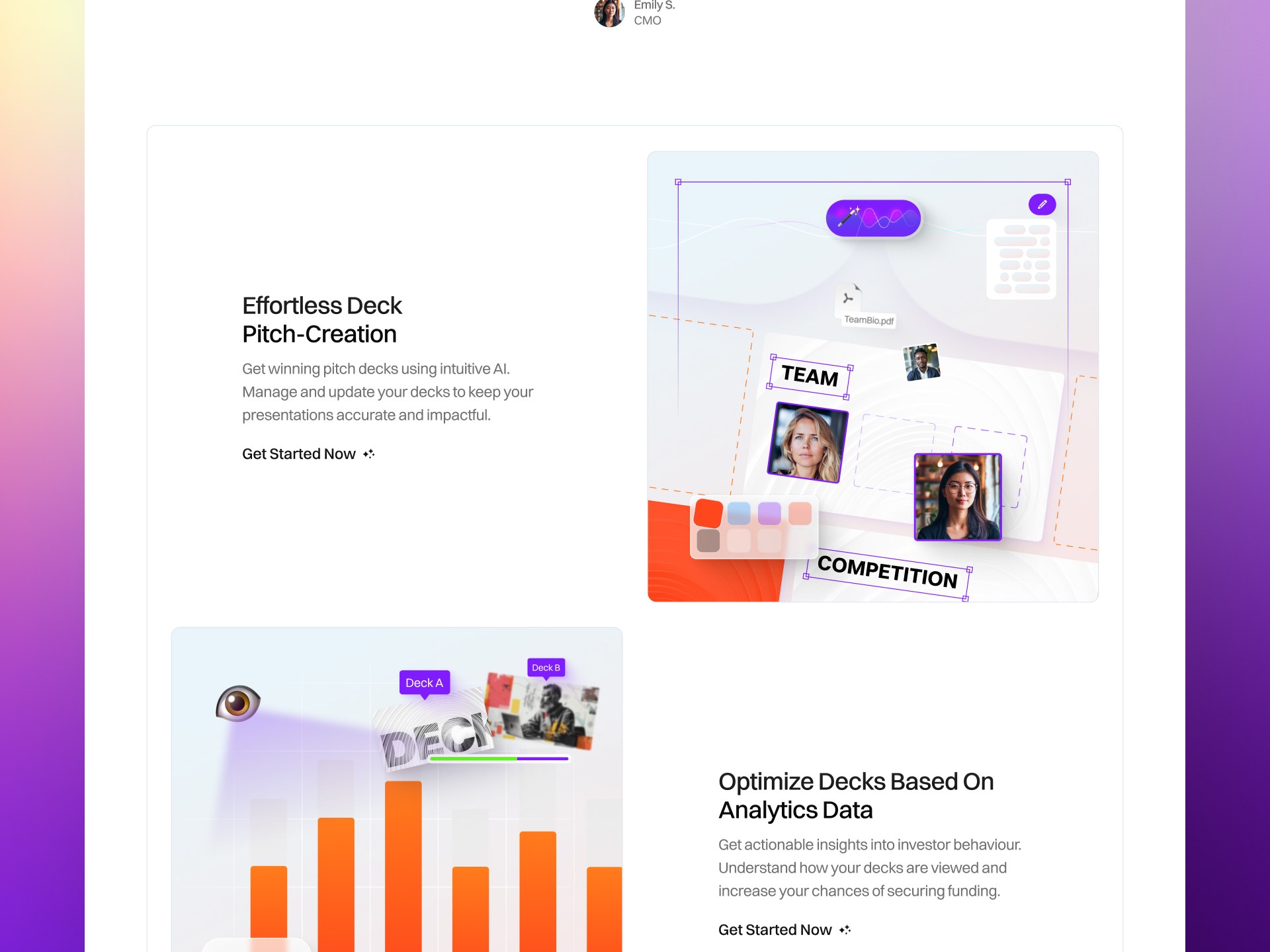 Deckker SaaS Framer template page 3 thumbnail