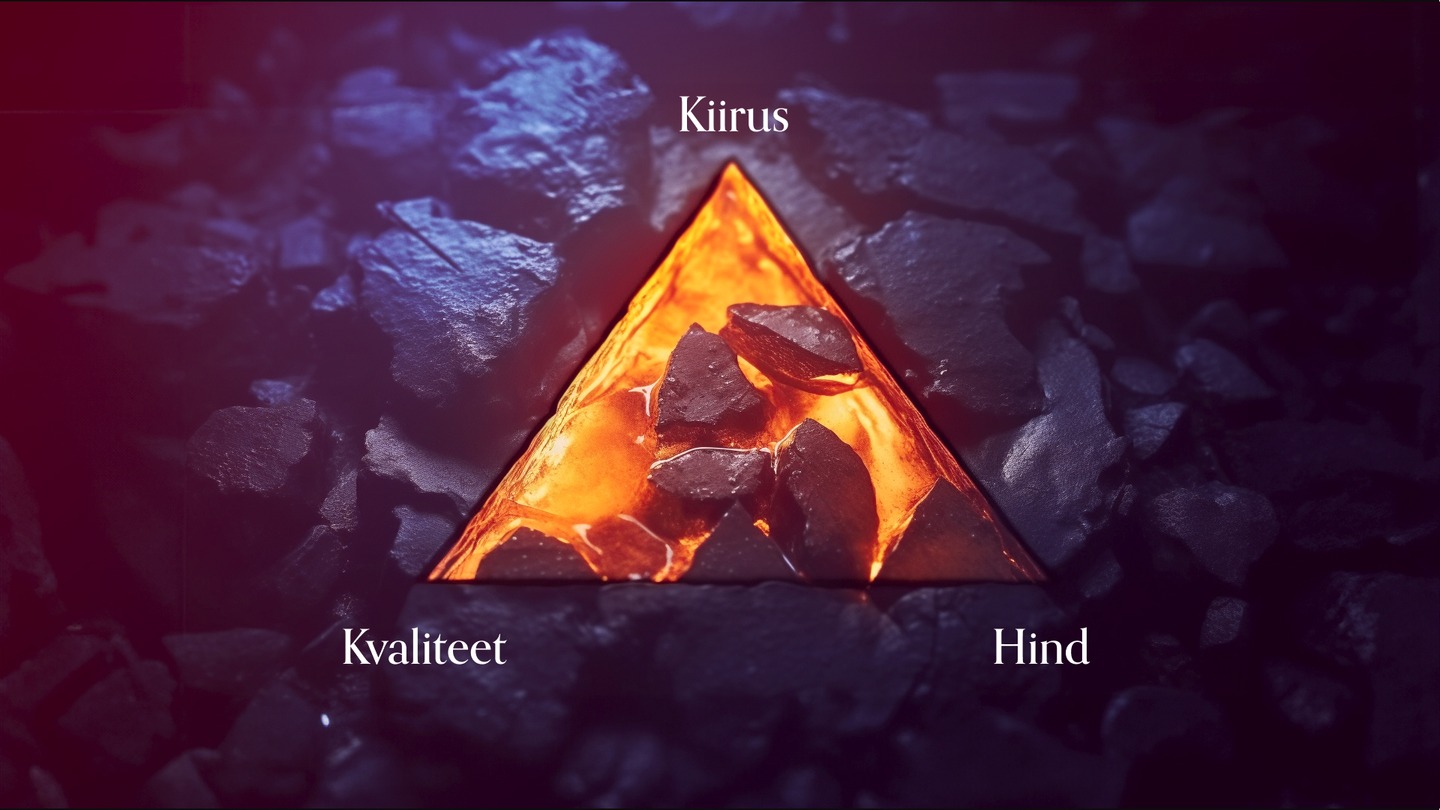 Kodulehe valmistamisel vali kas hind - kvaliteet - kiirus