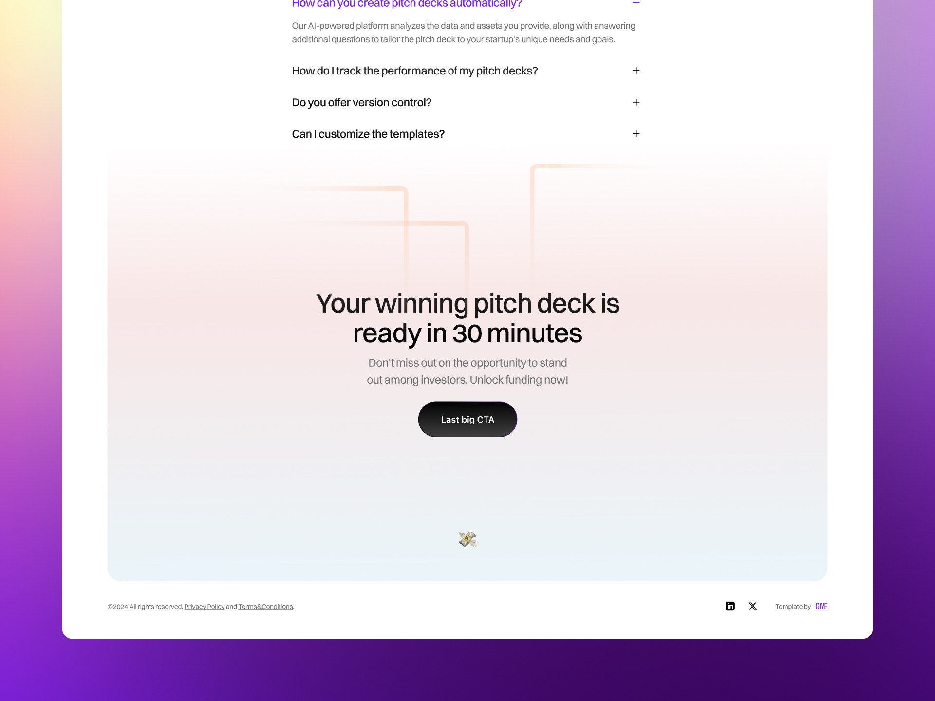 Deckker SaaS Framer template page 4 thumbnail
