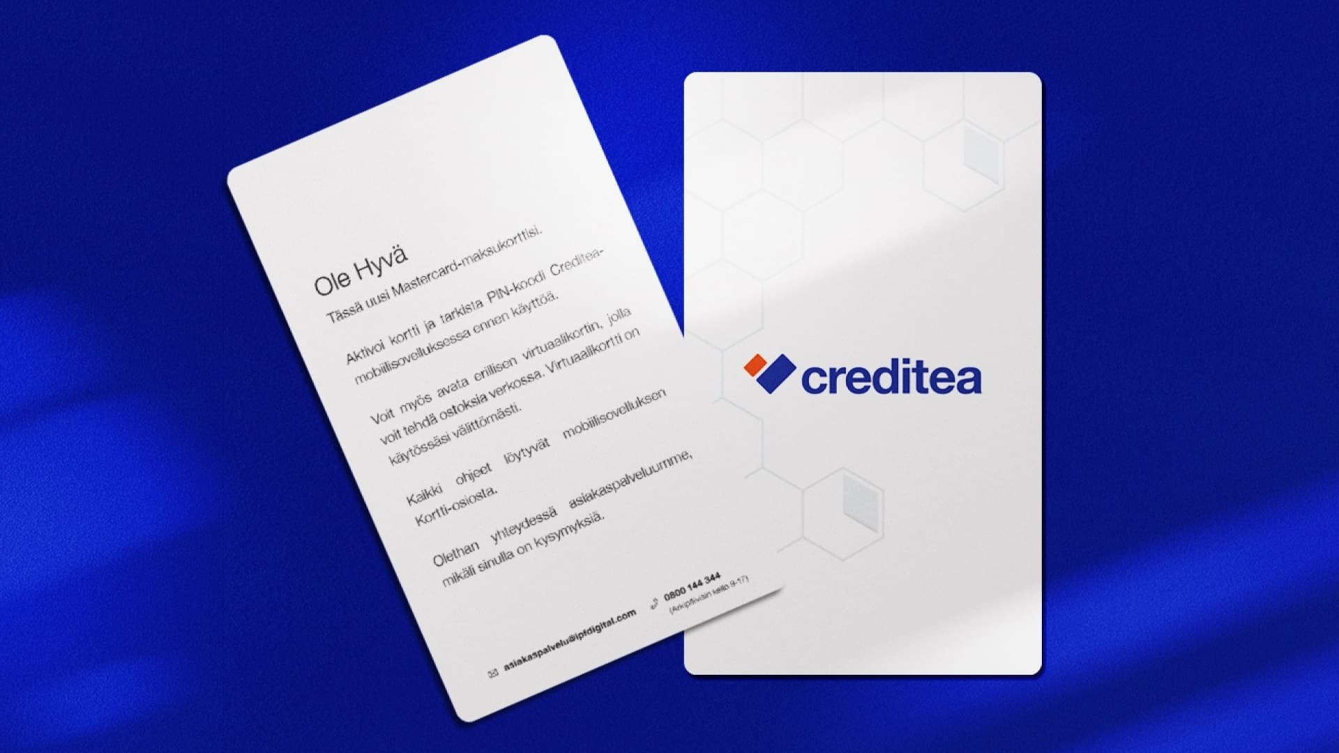 Graphic design for fintech company business cards