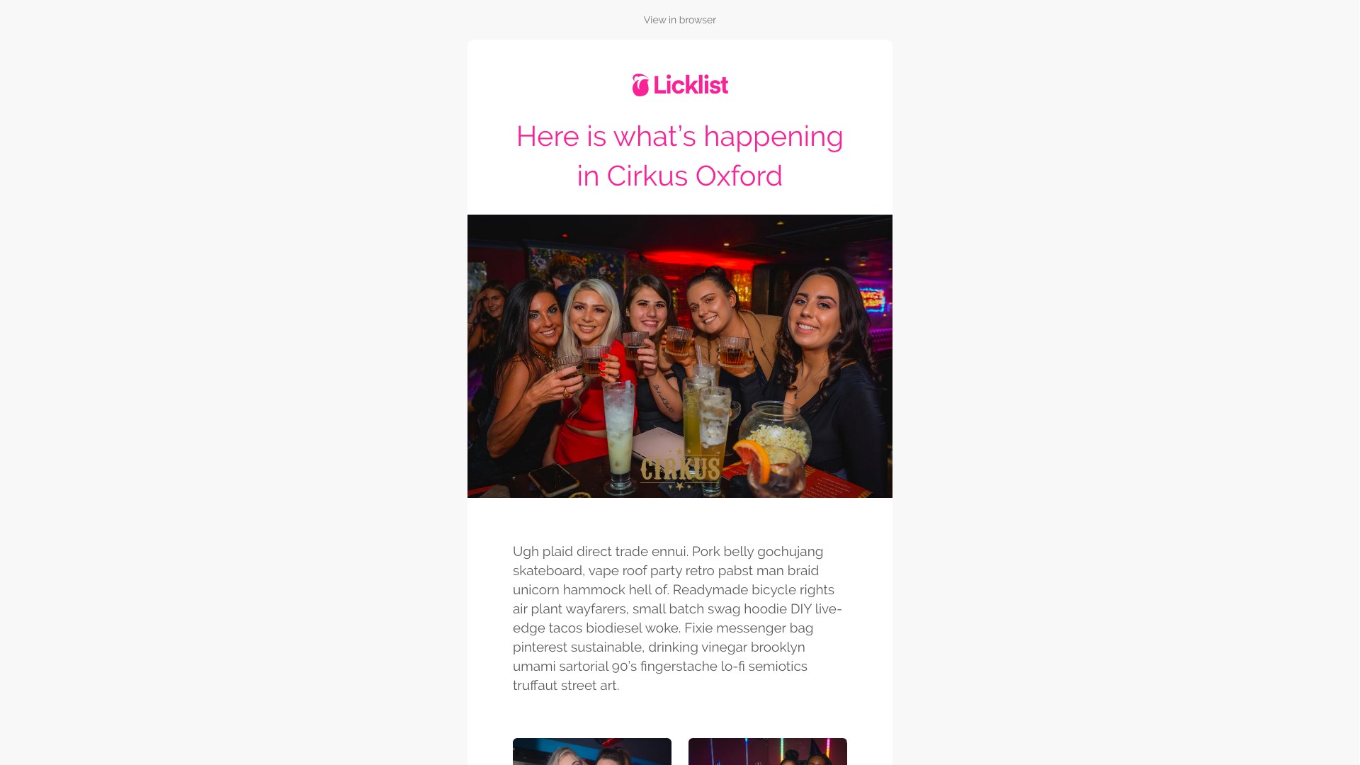 Location based newsletter