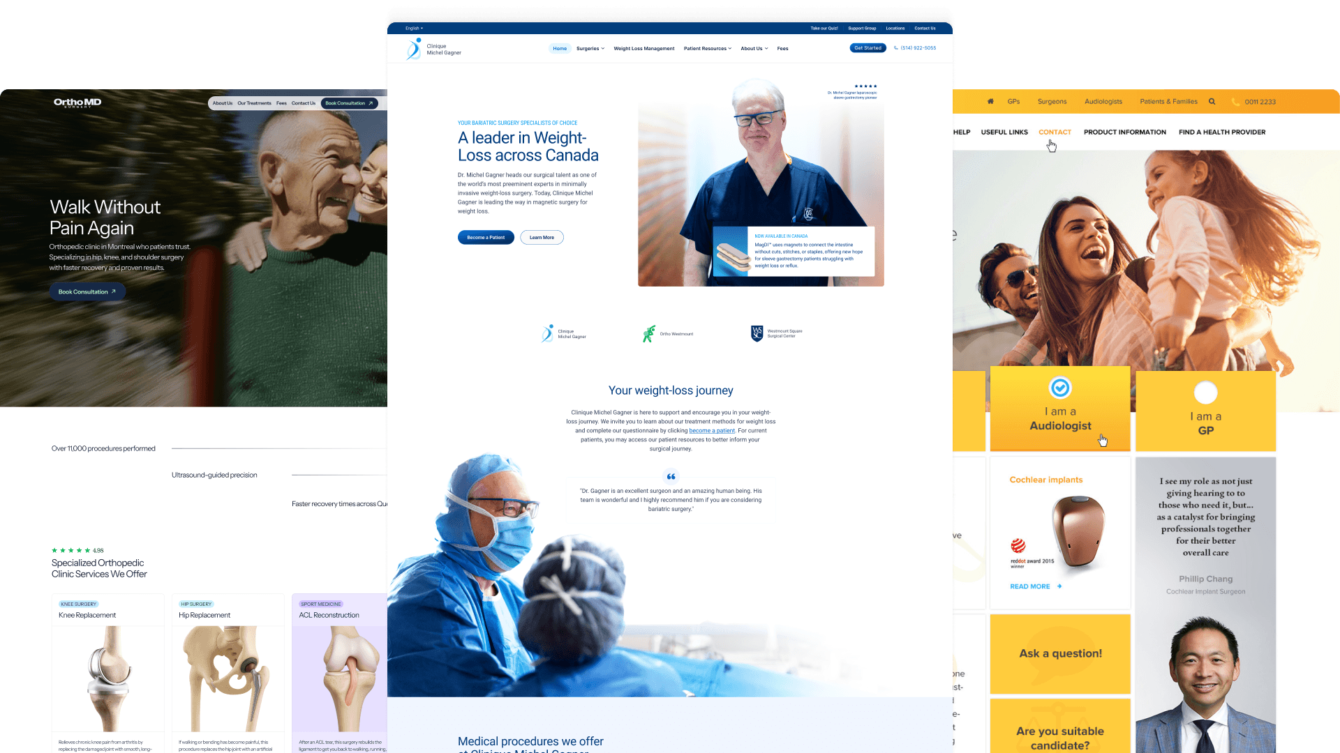 Conversion-focused medical website designs