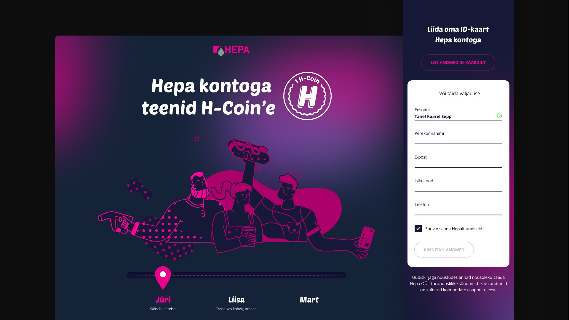 Responsive maandumislehe disain