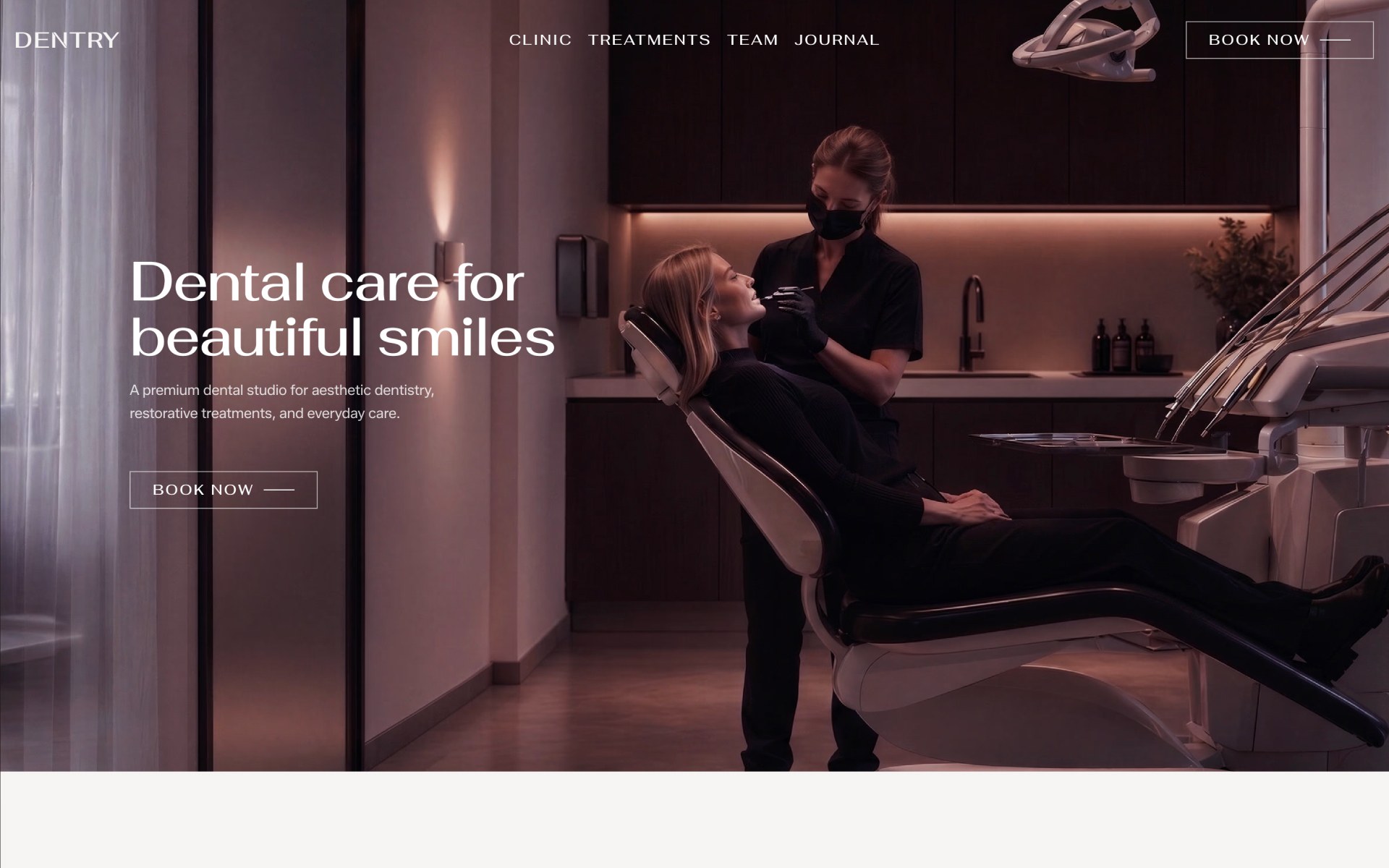 DENTRY dental clinic Framer template preview