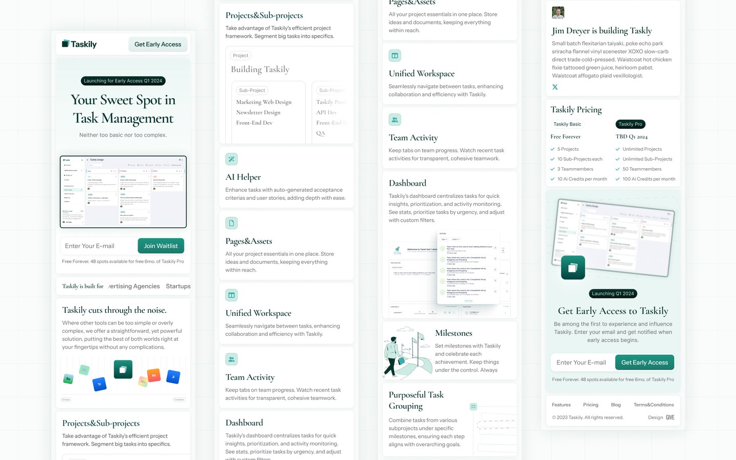 Kodulehe responsive UI/UX disain