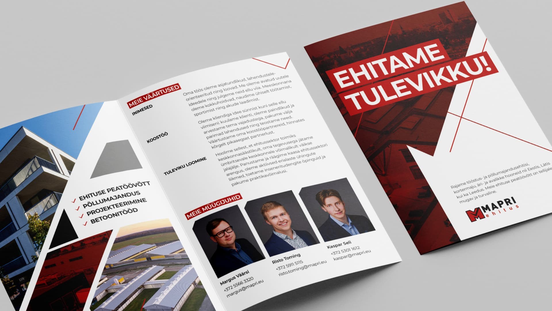 Construction company booklet design