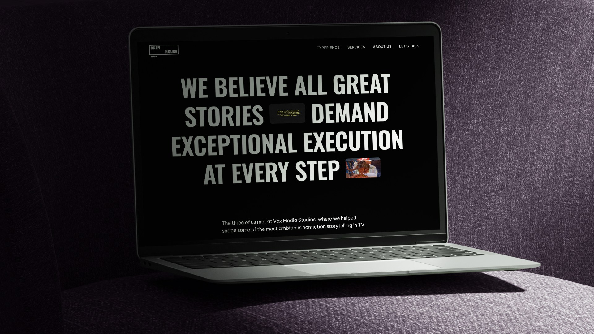 Minimalistlik kodulehe disain Frameris