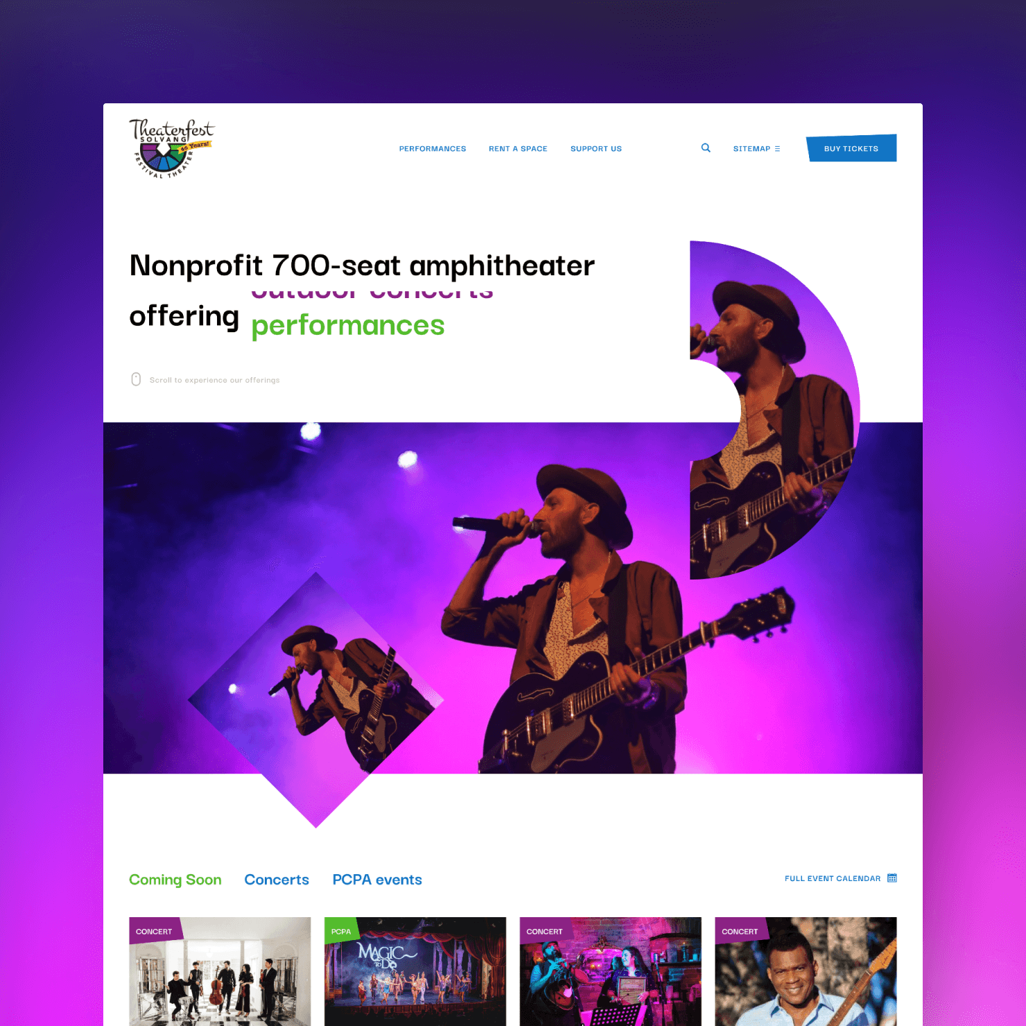 Webdesign Theater website design