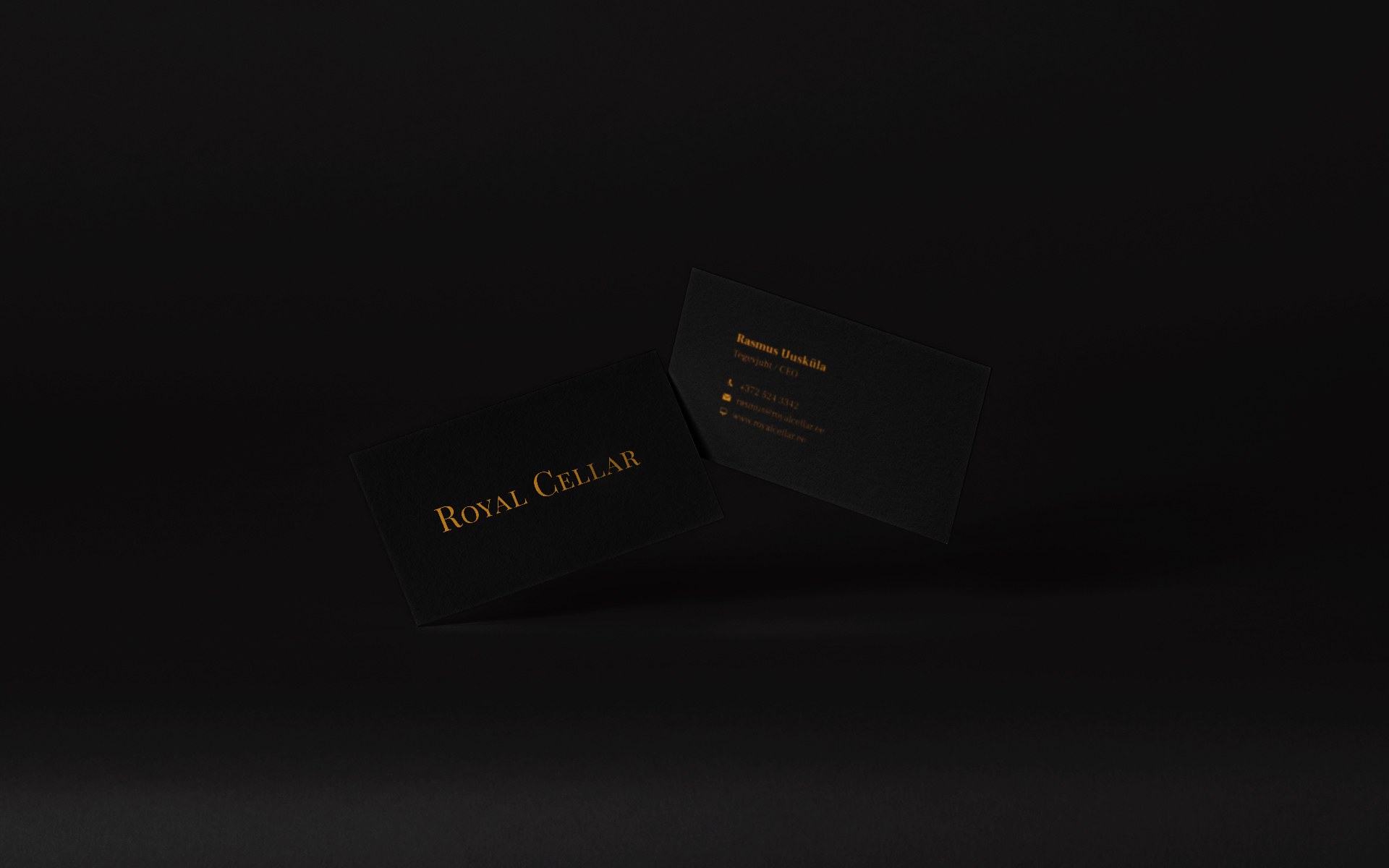 Tumedad kvaliteetsed visiitkaardid