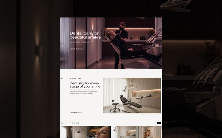 DENTRY dental clinic Framer template alternate preview