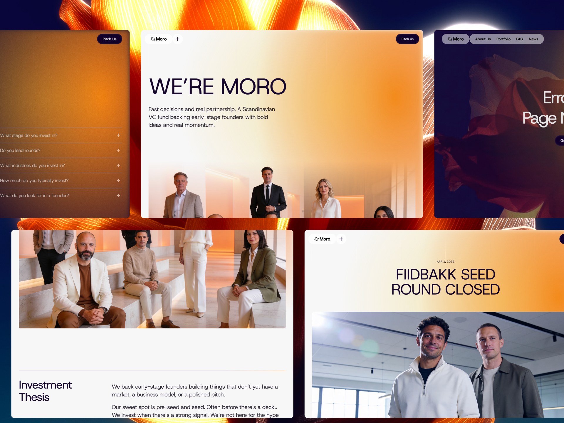 Moro venture capital Framer template page 4 thumbnail