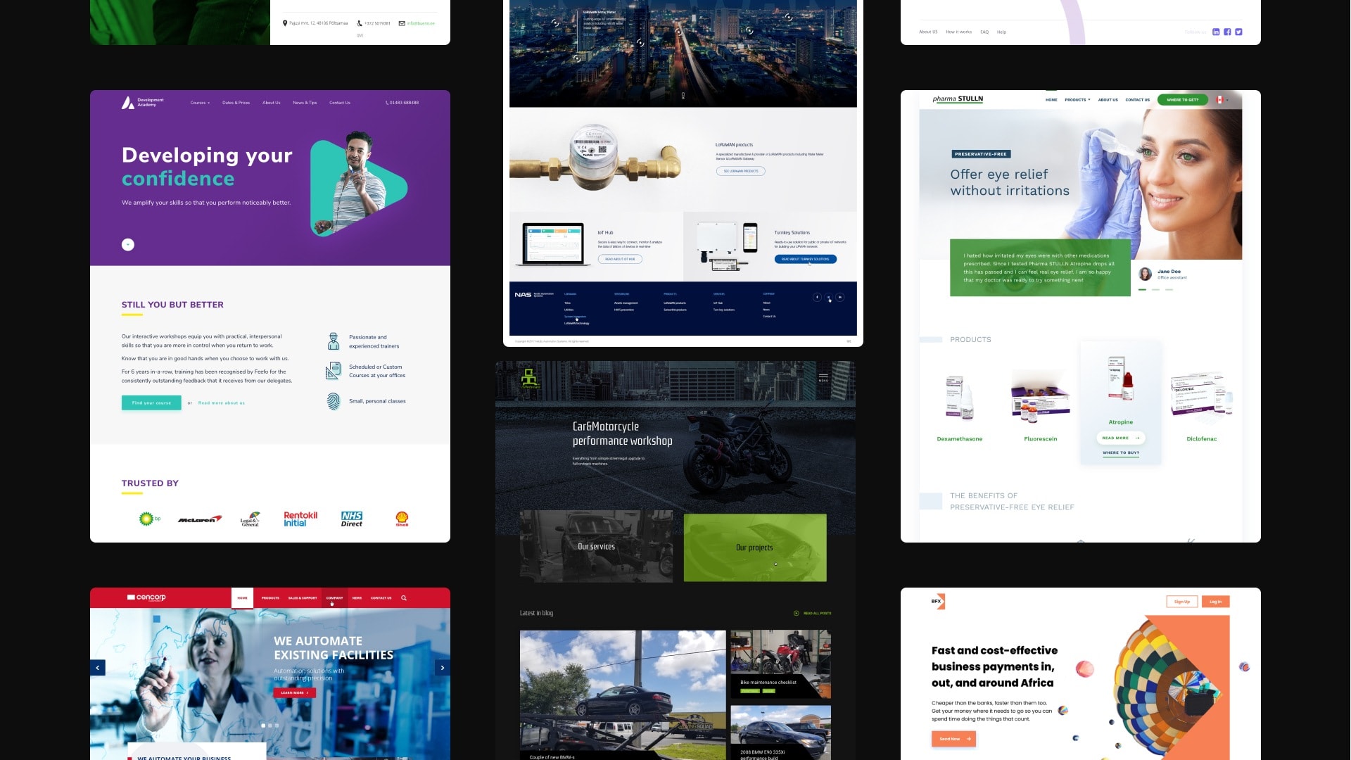 Modern and user friendly homepage design mockups