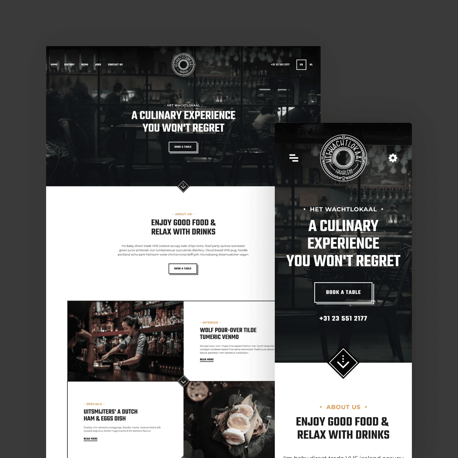 Webdesign Restaurant website design