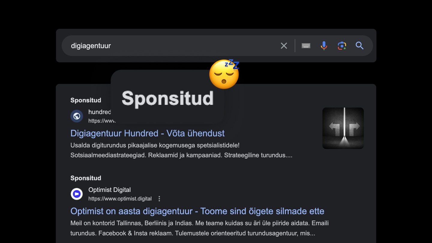 Paid Google Ads for a digital agency