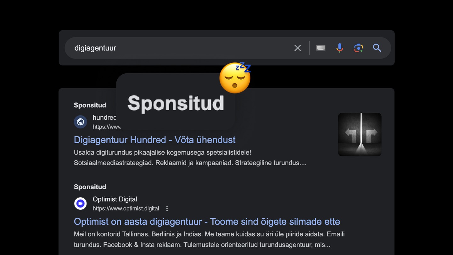 Paid Google Ads for a digital agency