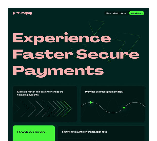 Trumo website in Framer