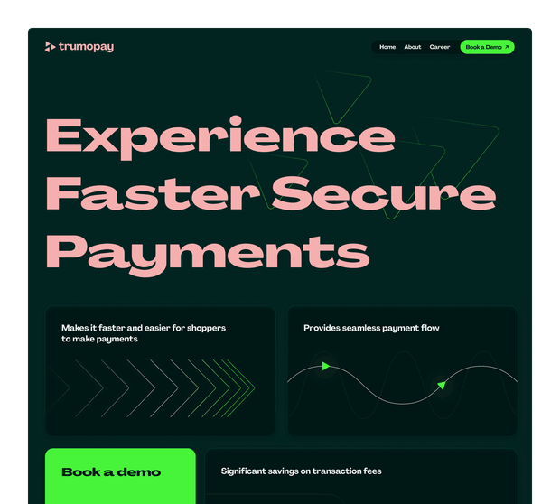 Trumo website in Framer