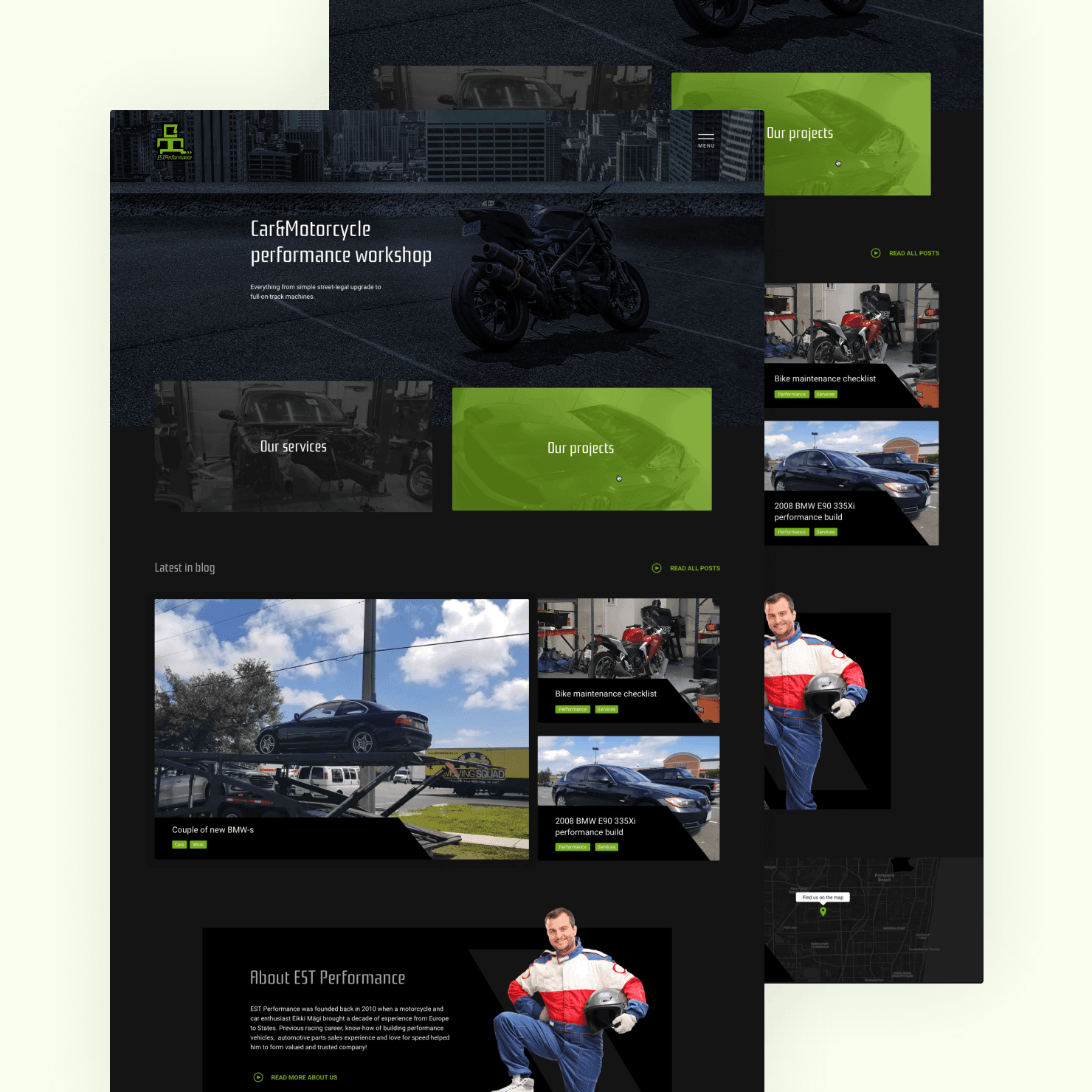 Webdesign Car tuning website design