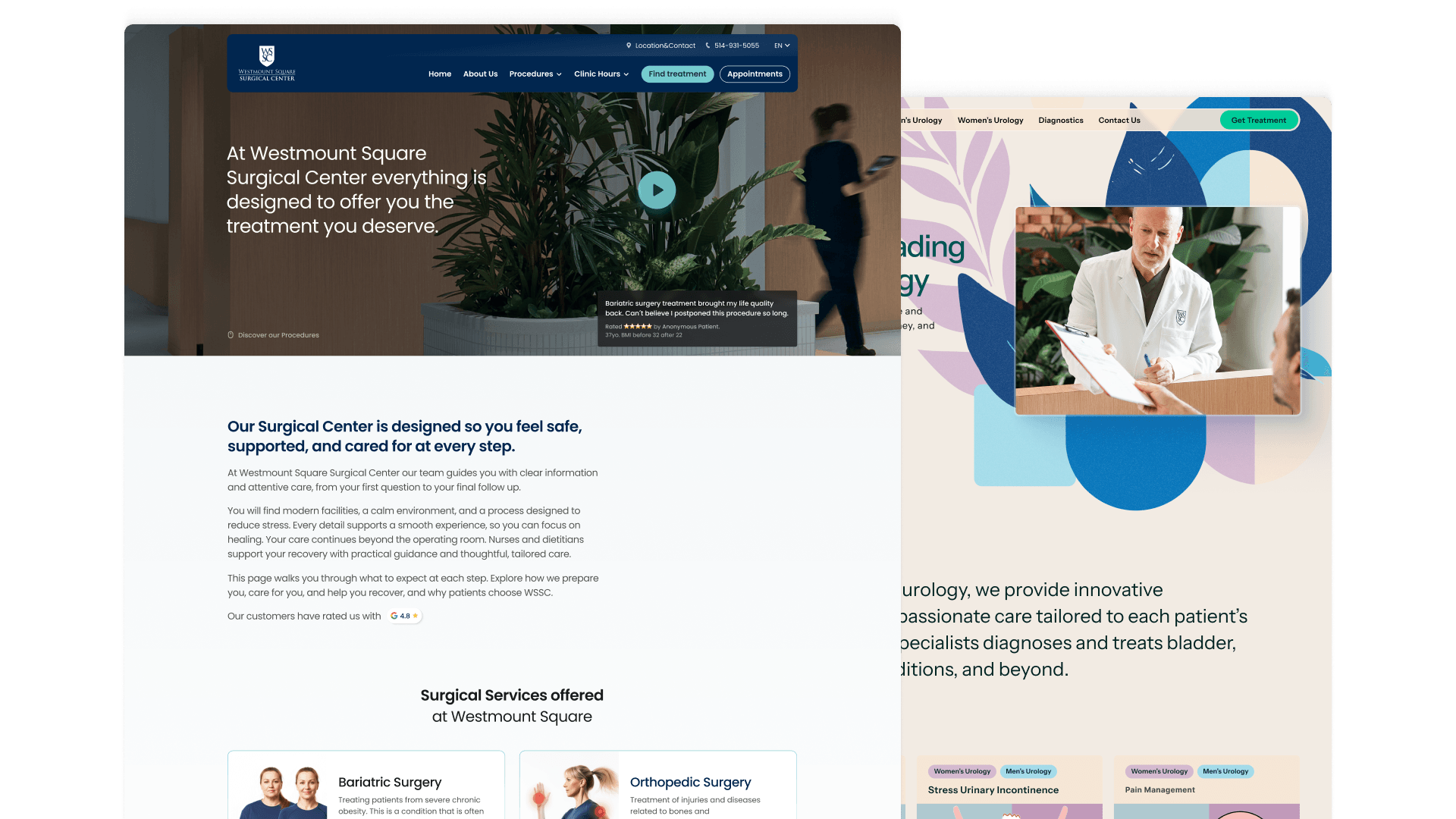 Medical Center Website Designs