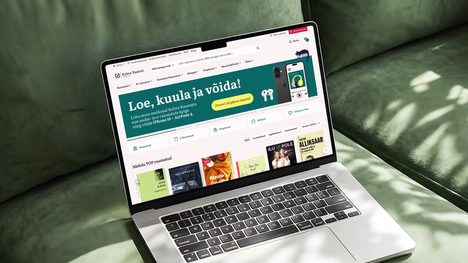 Rahva Raamatu e-poe UI/UX disain ja Eesti parima e-poe tiitel 2026