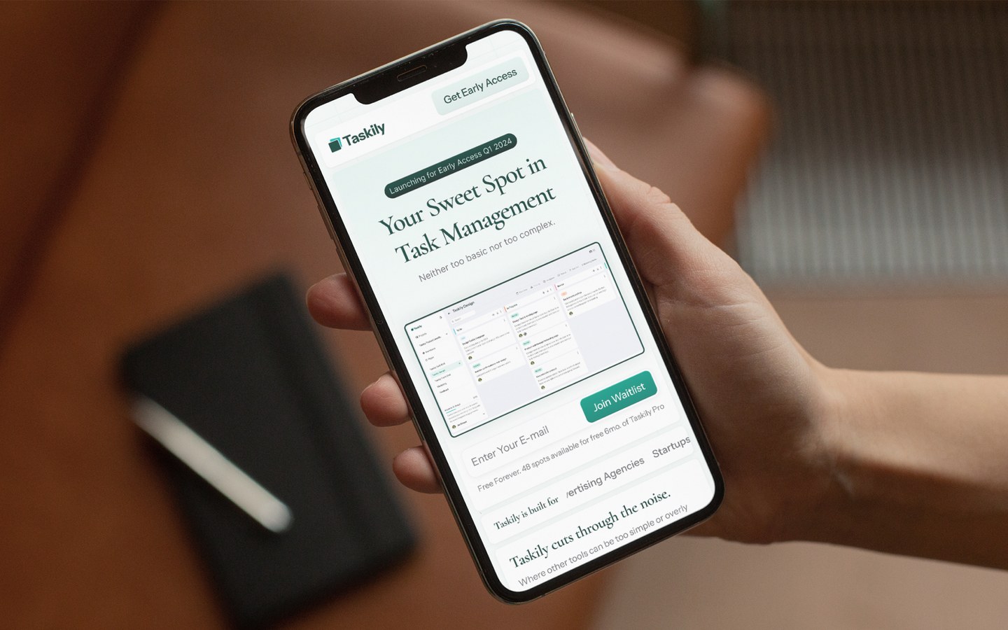 Kodulehe UI/UX disain mobiilis